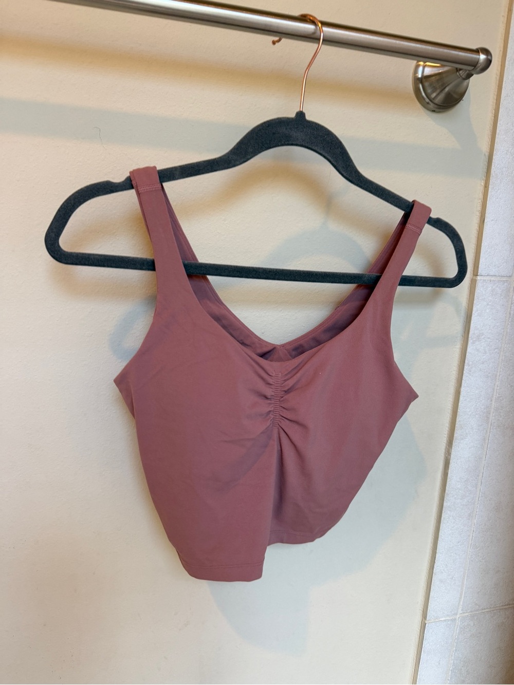 Lululemon ruched rust/dusty rose align tank